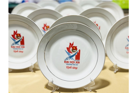 POSM In Ấn Bộ Quà Tặng Chén Sứ, Thủy Tinh