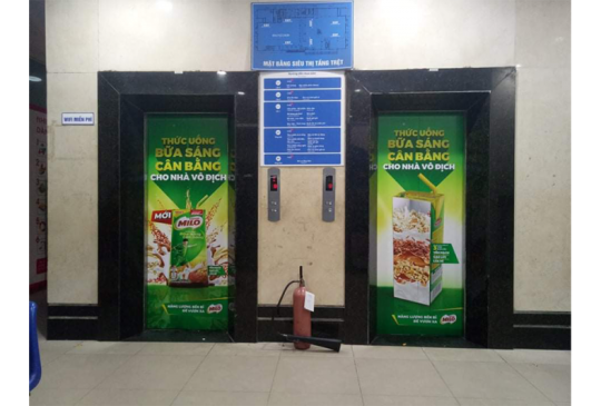 POSM Poster Thang Máy Milo