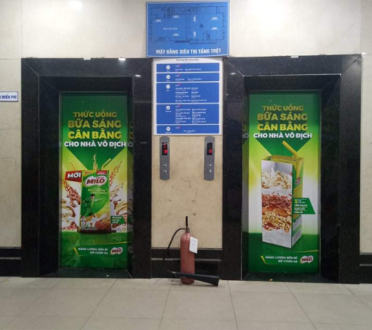 POSM Poster Thang Máy Milo